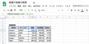 株価の取得